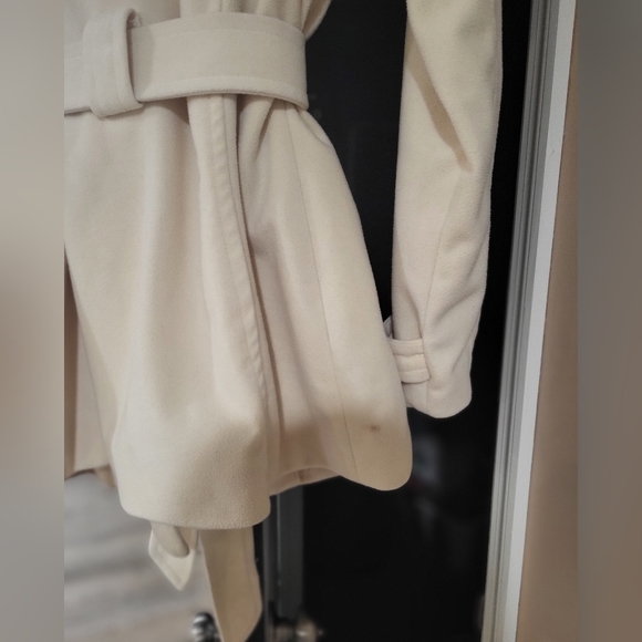 JOU JOU cream double breasted peacoat - Picture 8 of 16